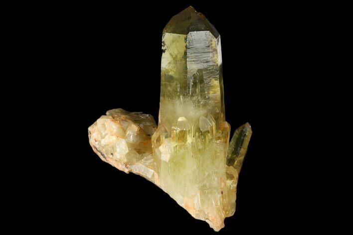 Yellow Quartz Crystal Cluster (Heat Treated) - Madagascar #174609